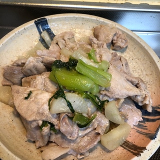 豚肉と大根と青梗菜の和風しょうが醤油炒め^_^